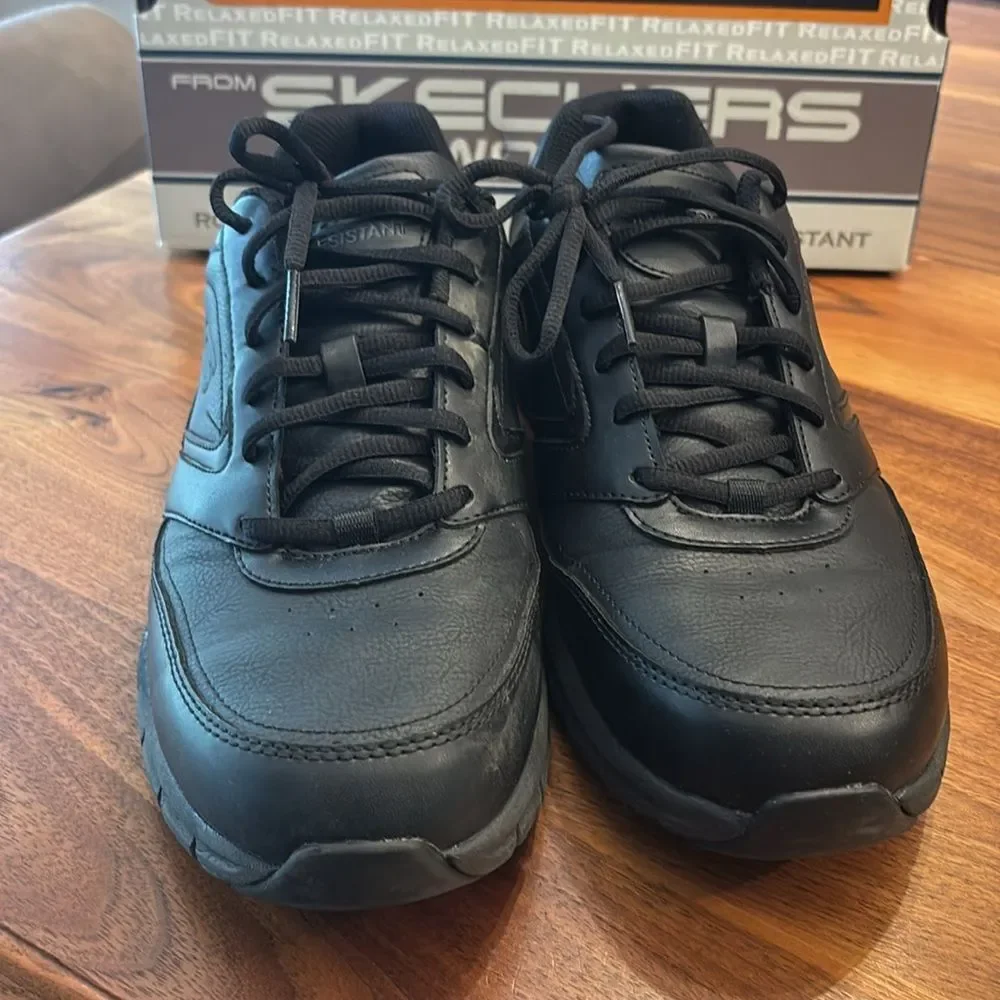 Skechers Work Men's Black Nampa Memory Foam Relaxed Fit Service Shoe Size 12